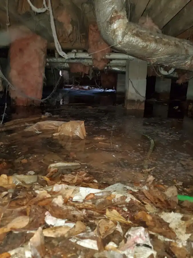 Crawl space flood assessment for Commercial Water Damage Restoration in Damascus